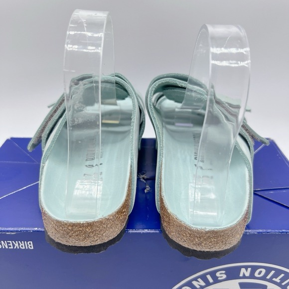 Birkenstock Uji Sandals Leather Suede Surf Green EU 37 Womens US 6- 6.5 - Picture 8 of 13